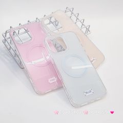 Case Ốp điện thoại iPhone Trong Crytal Magsafe Xanh Mint Pastel Case iPhone 12/13/14/15/16/Pro/Promax