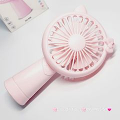 Mini Fan - Quạt Cầm Tay - Để Bàn Tai Mèo Màu Trơn Nhiều Màu
