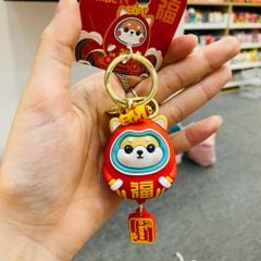 Móc Khoá Shiba Tròn Đỏ TẾT