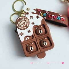 Bóp móc khoá Silicone Que Kem Pop It