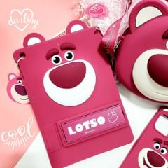 Case Ốp iPad Gấu dâu Lotso Su dẻo Chống dựng Chính hãng Disney iPad 9.7/10.2/10.9/11inch