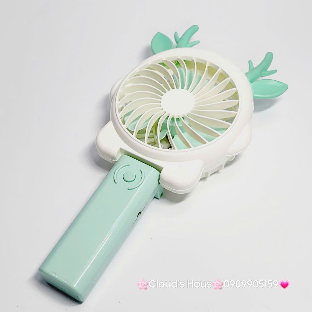 Mini Fan - Quạt Cầm Tay Có Tai Sừng Nhiều màu