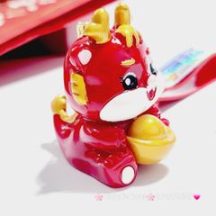 Móc Khóa Rồng Cầm Thỏi Vàng TẾT - Dây Good Luck