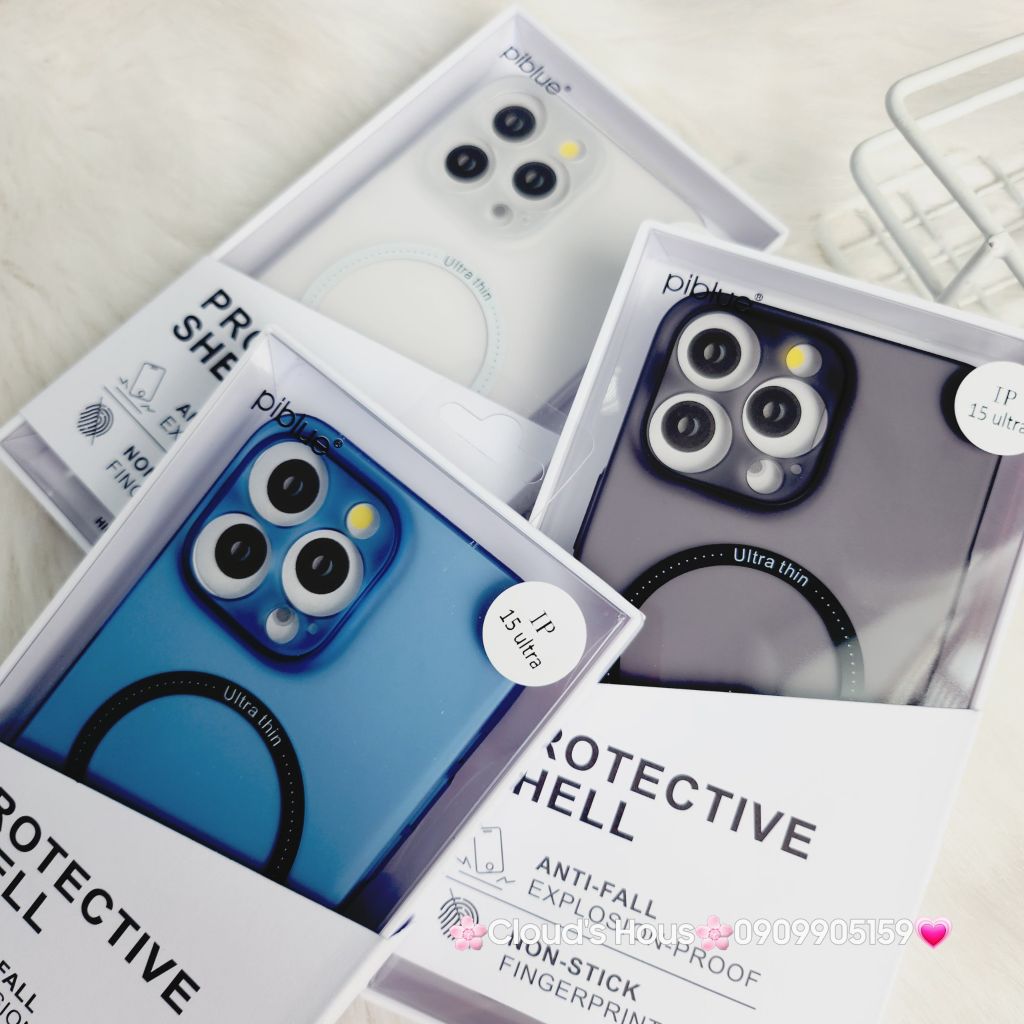 Case Ốp điện thoại iPhone Piblue chính hãng Nhám siêu mỏng Magsafe iPhone 15Promax
