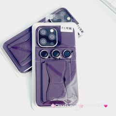 Case Ốp điện thoại iPhone Silicone chống bẩn Da Chống dựng kèm cường lực camera iPhone 13/14/15/Pro/Promax