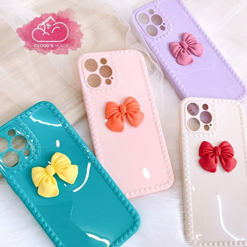 CASE IPHONE ICON NỔI Bóng Nơ Xinh Xắn