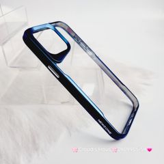Case Ốp điện thoại iPhone Bolema Trong Nhám Viền Màu iPhone 13/14/15/Pro/Promax ( trong không vàng)
