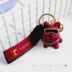 MÓC KHÓA Chó BULLDOG Đeo Kính Cool Ngầu