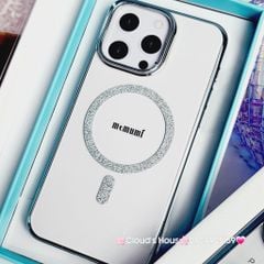Case Ốp điện thoại iPhone Trong Magsafe Kim tuyến Bling Bling Memumi iPhone 15/16/Promax