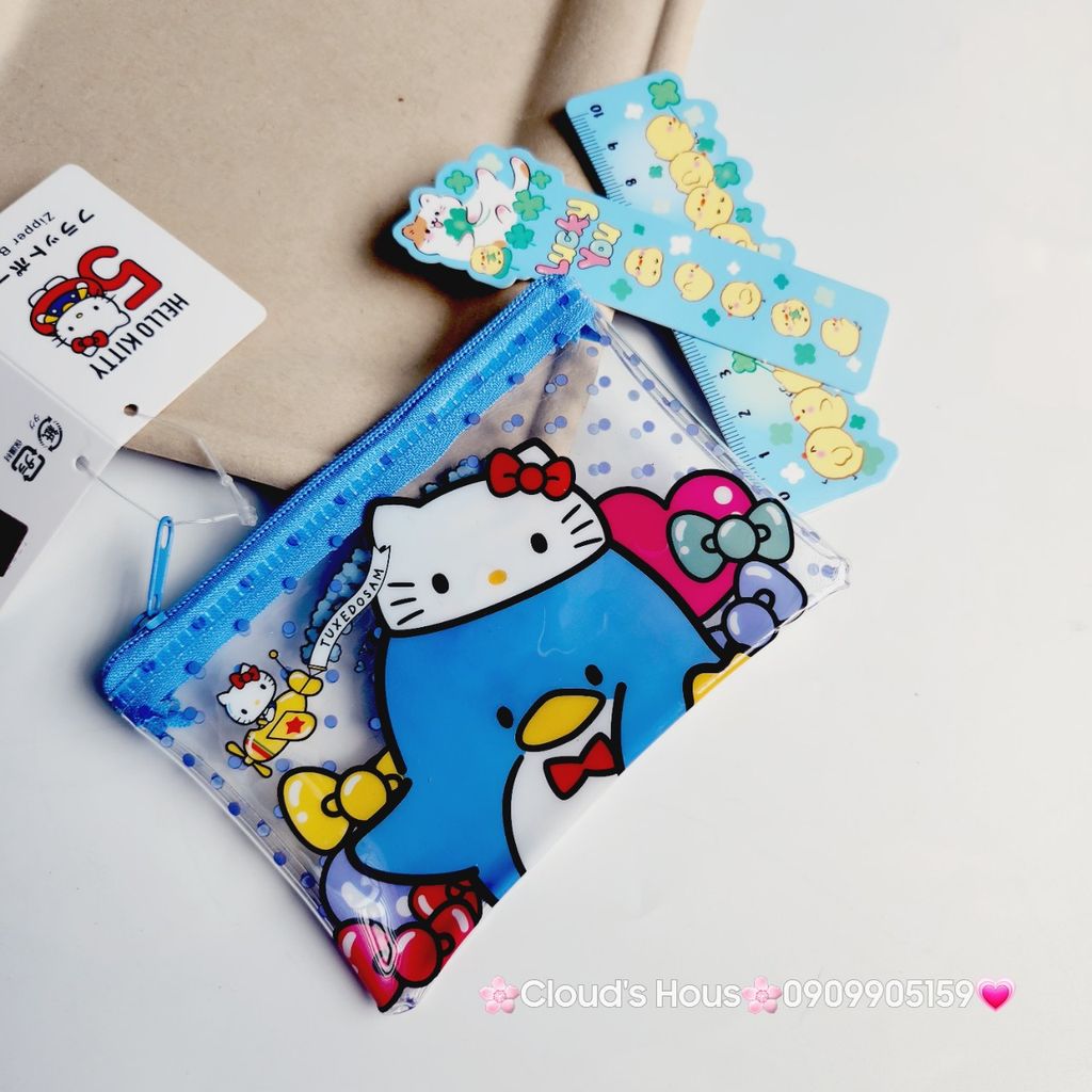 BÓP Ví Mini Trong Suốt In Hình Kute Sanrio Chính Hãng