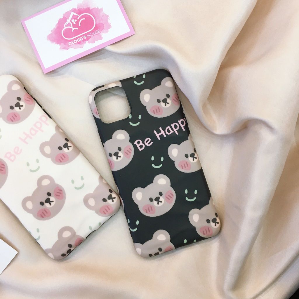 Case ốp điện thoại iPhone Gấu Be happy bóng gợn sóng