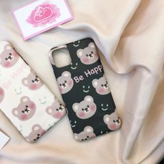 Case ốp điện thoại iPhone Gấu Be happy bóng gợn sóng