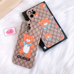 CASE IPHONE GUCCI Gấu Cam Chất Nhám Trơn Dẻo ( 2 mẫu)