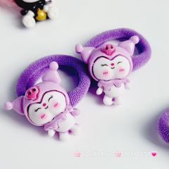 Cột tóc Charm to Kuromi Cinnamoroll Melody Flan (cặp)