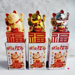 MÈO THẦN TÀI Đế Chữ Tàu - Mèo May Mắn - TẾT Size Nhỏ