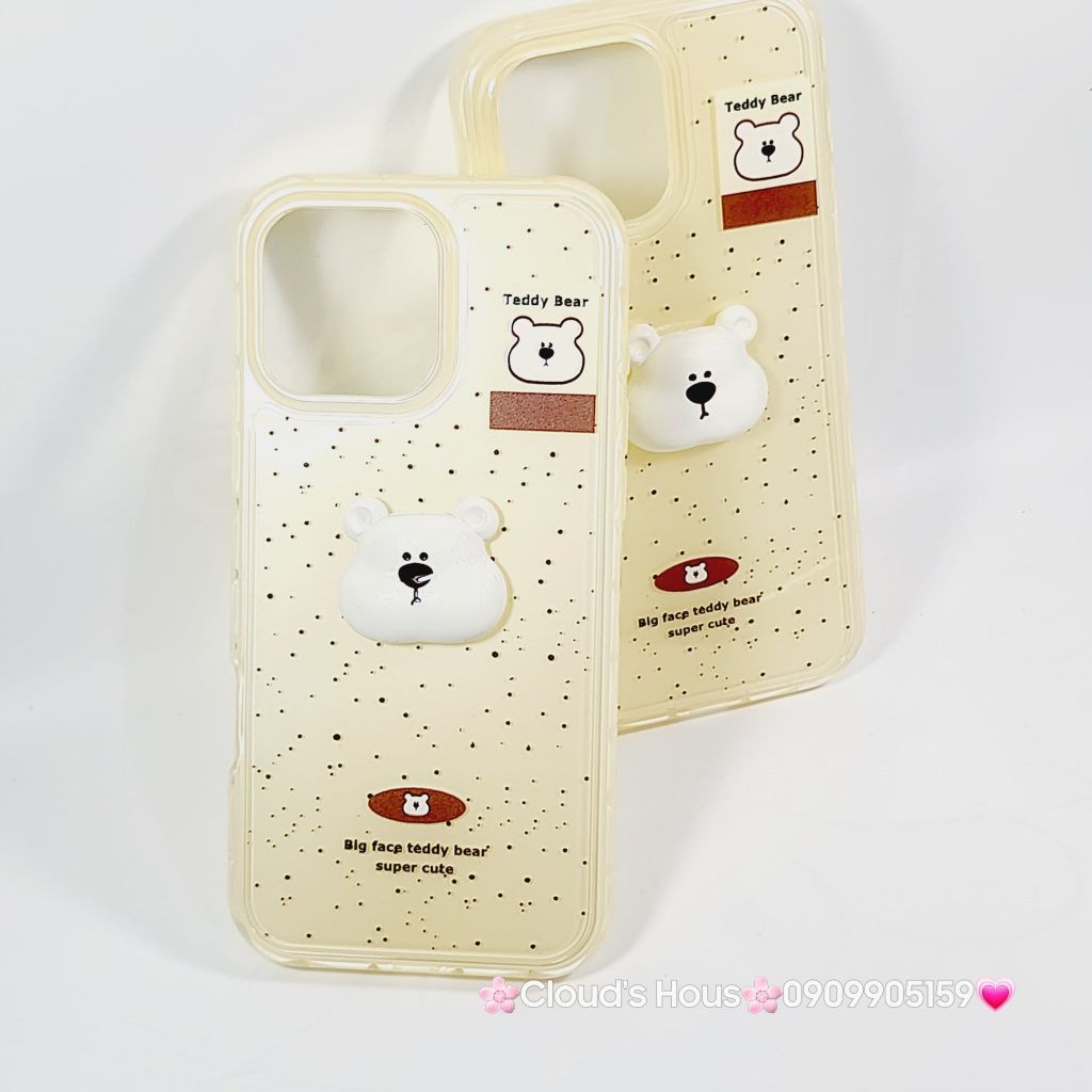 Case Ốp điện thoại iPhone icon Teddy Bear CASE iPhone 12/13/14/15/16/Pro/Promax