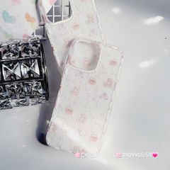 Case Ốp điện thoại iPhone Gấu Thỏ Cute Bear Sticker Dễ Thương Nền Trắng iPhone 11/12/13/14/15/Pro/Promax