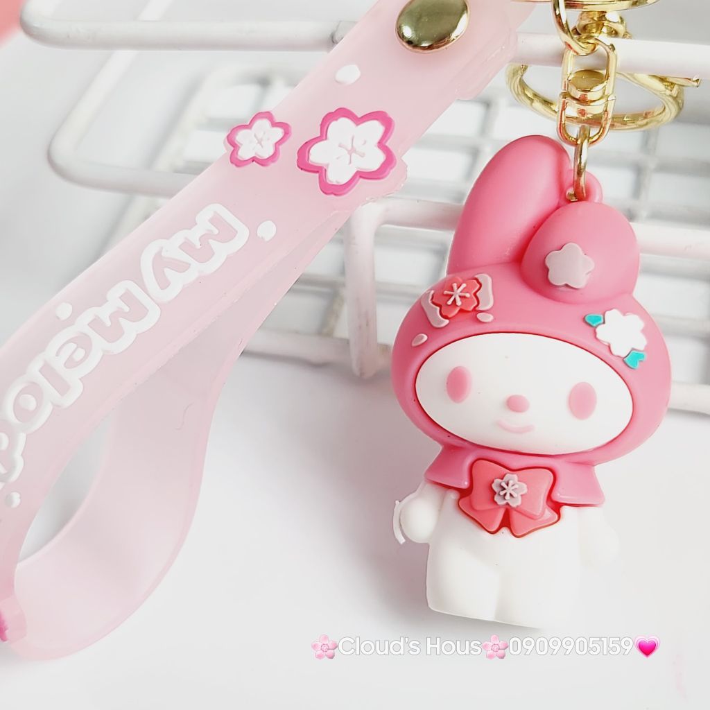 Móc Khoá Hoạt hình Sanrio Tone Trắng Hồng My Melody