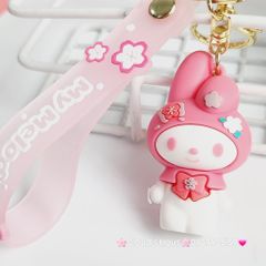 Móc Khoá Hoạt hình Sanrio Tone Trắng Hồng My Melody