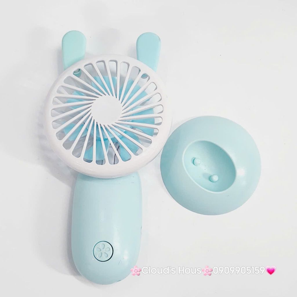 Mini Fan - Quạt Cầm Tay mini mặp tròn Có Đế đỡ