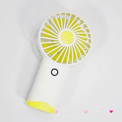 Mini Fan - Quạt Cầm Tay Trắng vàng đơn giản