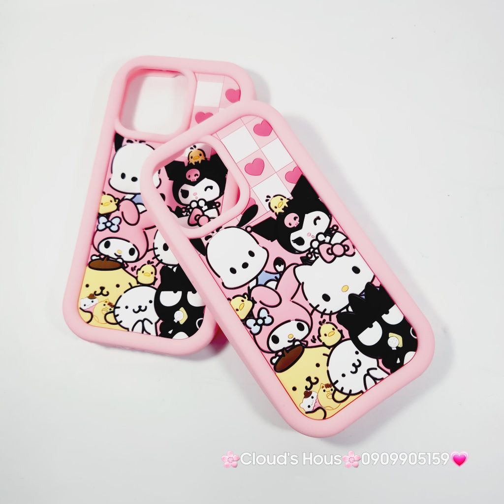 Case Ốp điện thoại iPhone SANIRO xanh Su dẻo 3D Nổi iPhone 11/12/13/14/15/Plus/Pro/Promax