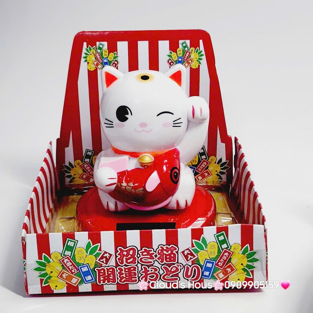 MÈO THẦN TÀI Đeo Yếm Có Chuông - Mèo May Mắn - TẾT