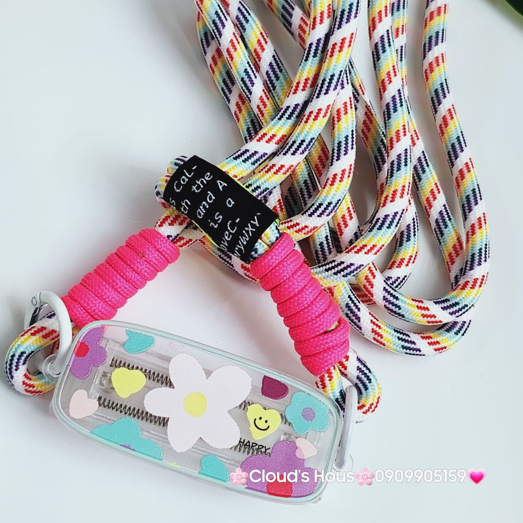 Dây Dù ĐEO chéo kèm thanh KẸP giữ điện thoại hoạt hình kute
