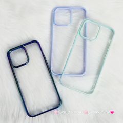 Case Ốp điện thoại iPhone X&M Trong viền hologram bóng iPhone 14Promax/ 15Promax (5 mẫu)
