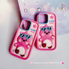 Case Ốp điện thoại iPhone Su dẻo Chuột Loopy Đeo Kính Cute 100% Viền Xanh iPhone 11/12/13/14/15/Pro/Promax