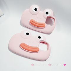 Case Ốp điện thoại iPhone Su dẻo Ếch Môi Dày 3D Nổi Xanh & Hồng iPhone 11/12/13/14/15/Pro/Promax