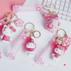 Móc Khoá Hoạt hình Sanrio Tone Trắng Hồng My Melody