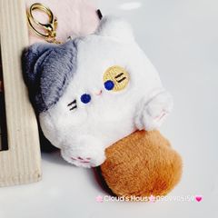 Móc Khóa Gấu Bông Mèo Bông Dễ Thương Squeaker Có Tiếng
