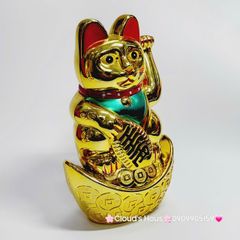 Mèo Thần Tài Mạ Vàng Nhiều Mẫu Nhiều Size