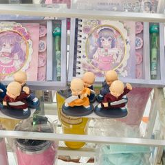 Bộ Tượng 4 Chú Tiểu Múa Đao Phong Thủy Dễ Thương