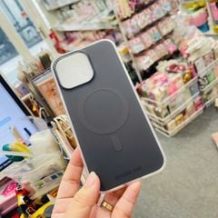 Case Ốp điện thoại iPhone Trong Nhám Magsafe Đen Zoozoo Case iPhone 12/13/14/15/Pro/Promax