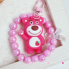 Vòng charm đeo điện thoại Ngọc trai Nơ trong Charm Hoạt hình