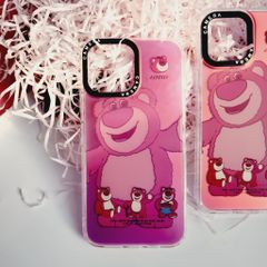 Case Ốp điện thoại iPhone Gấu dâu Lotso hologram iPhone 11/12/13/14/Pro/Promax