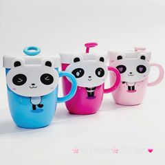 Ly Nước Nhựa Gấu Panda Kèm Muỗng