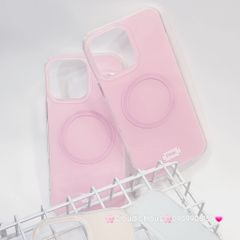 Case Ốp điện thoại iPhone Trong Crytal Magsafe Hồng Pastel Case iPhone 12/13/14/15/16/Pro/Promax