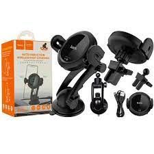 Kẹp điện thoại/Sạc nhanh không dây Kẹp giàn lạnh Xe hơi Sạc Điện Thoại Không Dây Trên Ô Tô HOCO CA35 Plus 10W Kiêm Giá Đỡ