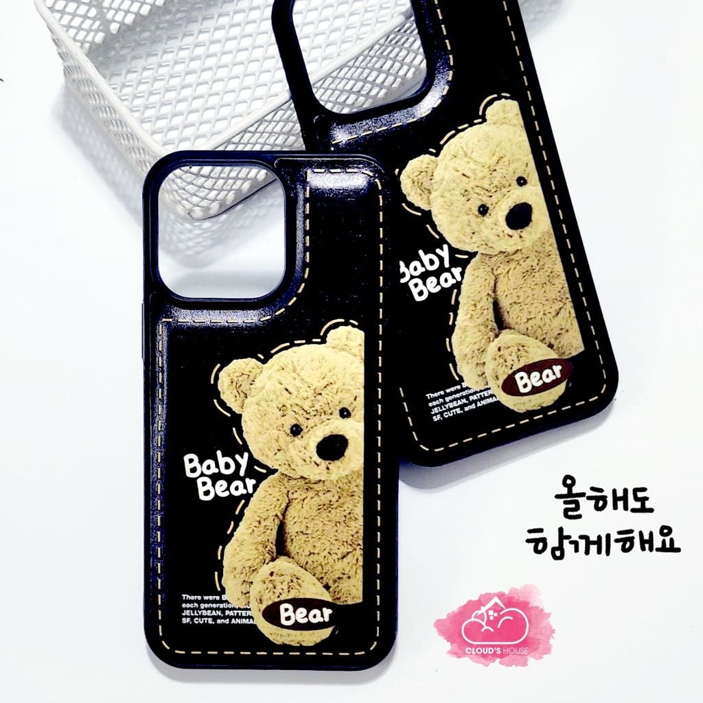 Case Ốp điện thoại iPhone Gấu Baby Bear Nhám phao iPhone 1/12/13/14/Pro/Promax