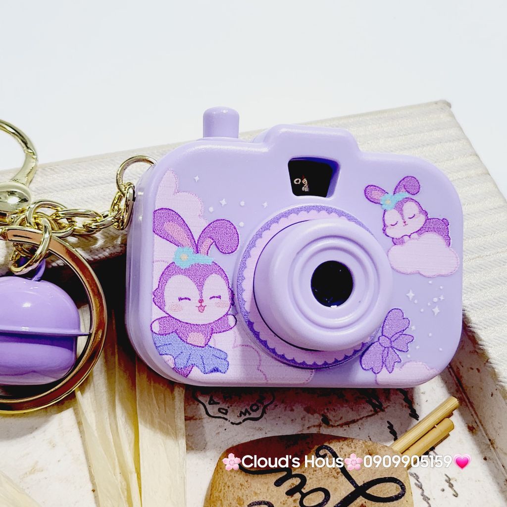 Móc khoá Máy Ảnh Có đèn Hoạt hình Sanrio & Lotso có chuông