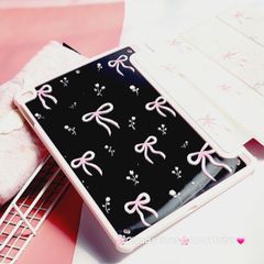 Case Ốp Bao da iPad Nơ Hồng Tiểu Thư Beautiful Lưng Gương iPad 9.7/10/10.2/10.5/10.9/11/12.9inch
