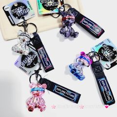 Móc Khóa Gấu BearBrick Ngồi Sứ Ngầu Cyberpunk Explore Future