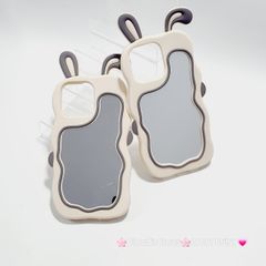 Case Ốp điện thoại iPhone Su dẻo Tai Thỏ Gợn Sóng Lưng Gương iPhone 6P/7P/8P/X/Xs/XSMax/11/12/13/14/15/Pro/Promax