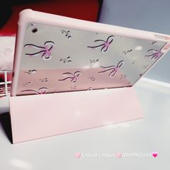 Case Ốp Bao da iPad Nơ Hồng Tiểu Thư Beautiful Lưng Gương iPad 9.7/10/10.2/10.5/10.9/11/12.9inch