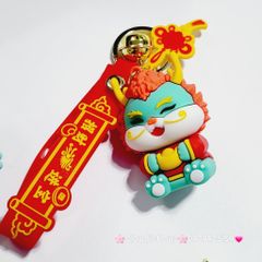 Móc Khóa Rồng Xanh Áo Đỏ Chúc TẾT (2 dây)