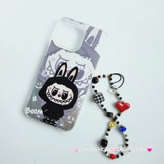Case Ốp điện thoại iPhone Cool Labubu Mặc Hoodie Ánh Lông Vũ Bạc Hologram iPhone 7+/8+/X/XSM/11/12/13/14/15/Plus/Pro/Promax