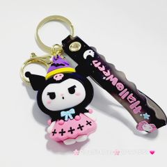 Móc Khóa Kuromi Đen dây Halloween